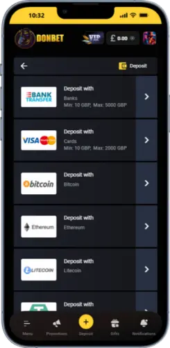 Donbet Deposit Methods – Bank, Cards, Bitcoin & More