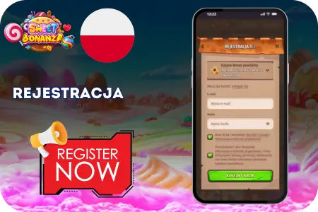 Strona rejestracji Sweet Bonanza – załóż konto