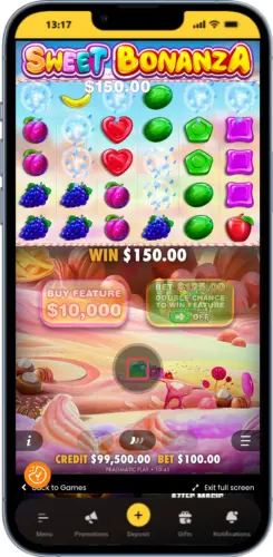 Sweet Bonanza no Telemóvel – Ecrã de Jogo e Rodadas