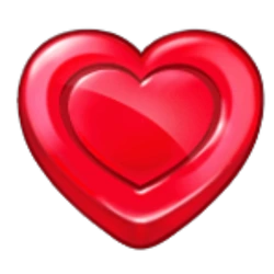 Sweet Bonanza red heart symbol