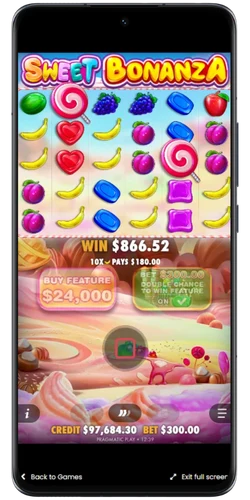 Sweet Bonanza cluster win with Ante Bet switched on